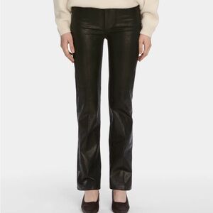 Frame Le Sleek Straight High Rise Black Coated Jeans Mood Ring Coated 26 NWI